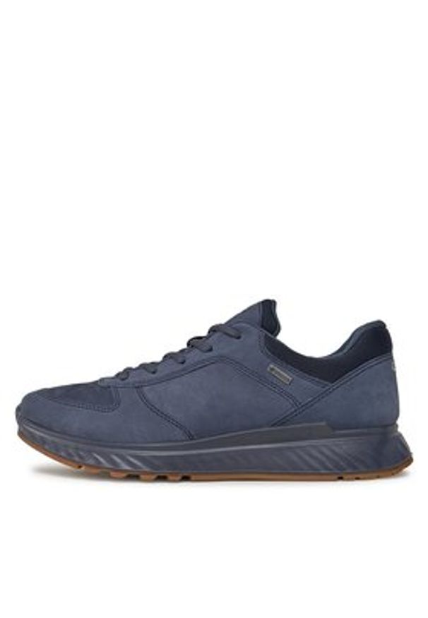 ecco - ECCO Sneakersy Exostride M GORE-TEX 83530401303 Granatowy. Kolor: niebieski. Materiał: skóra, nubuk. Technologia: Gore-Tex