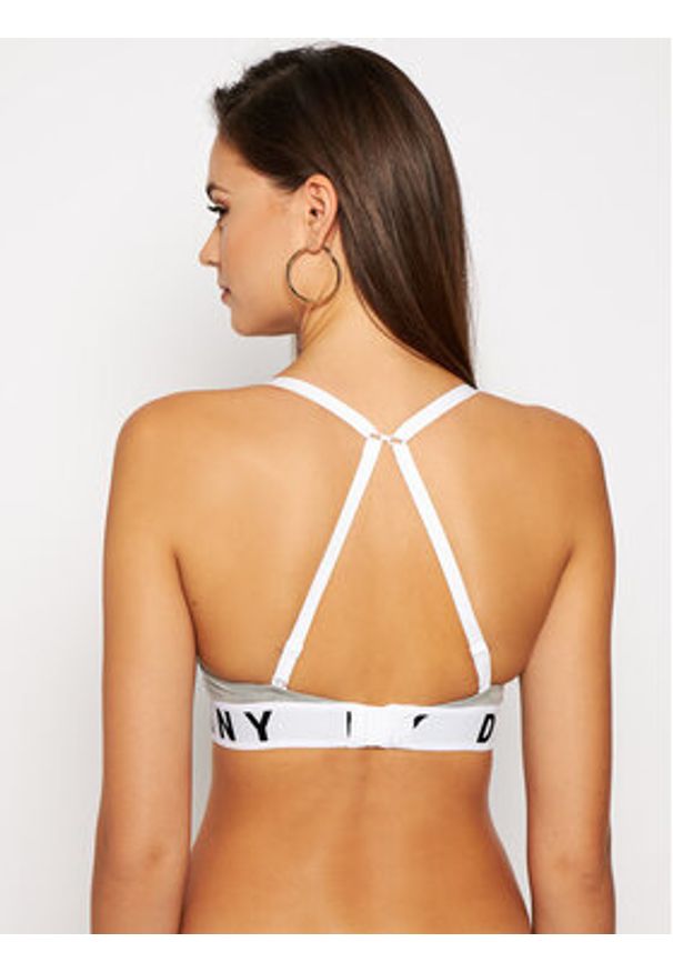 DKNY Biustonosz push-up DK4518 Szary. Kolor: szary. Materiał: bawełna. Rodzaj stanika: push-up