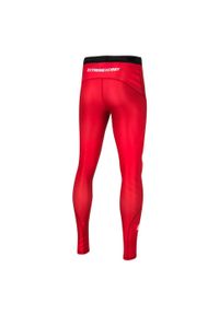 Legginsy sportowe męskie EXTREME HOBBY POLSKA PRIME. Kolor: czerwony. Materiał: poliester, elastan