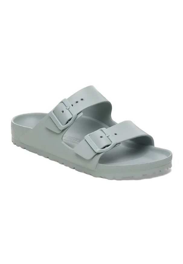 Birkenstock Arizona EVA Pure Sage Klapki damskie. Okazja: na spacer, na plażę. Kolor: zielony. Wzór: kolorowy, paski. Sezon: lato. Styl: elegancki, klasyczny, wakacyjny