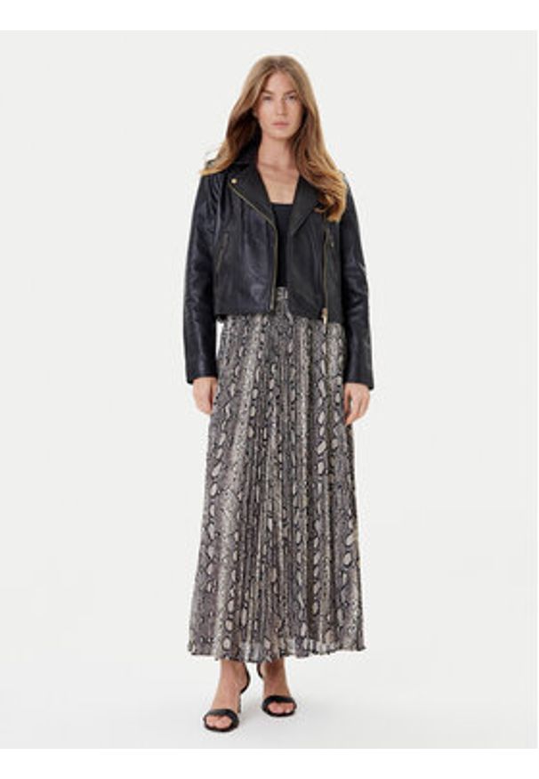 MICHAEL Michael Kors Spódnica plisowana MT570J5ABE Beżowy Regular Fit. Kolor: beżowy. Materiał: syntetyk