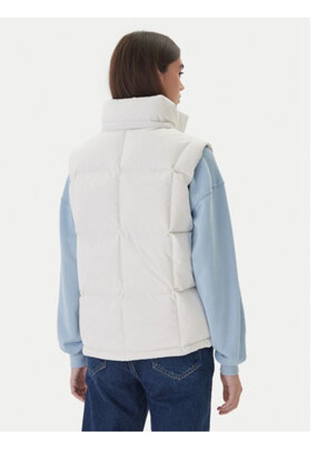 Tommy Jeans Bezrękawnik Tjw Alaska Grid Down Vest DW0DW21627 Écru Regular Fit. Materiał: syntetyk. Długość rękawa: bez rękawów