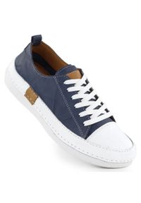 Skórzane niskie trampki niebieskie T.Sokolski 8260. Kolor: niebieski. Materiał: skóra #1
