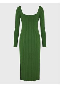 Glamorous Sukienka dzianinowa CA0334 Zielony Slim Fit. Kolor: zielony. Materiał: dzianina, bawełna #8