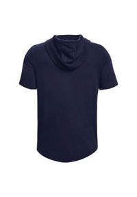 Koszulka sportowa męska Under Armour Rival Terry Lc Ss Hd. Kolor: niebieski, wielokolorowy, biały. Materiał: poliester, bawełna. Długość rękawa: krótki rękaw. Długość: krótkie