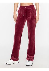 Spodnie dresowe Juicy Couture. Kolor: czerwony. Materiał: dresówka