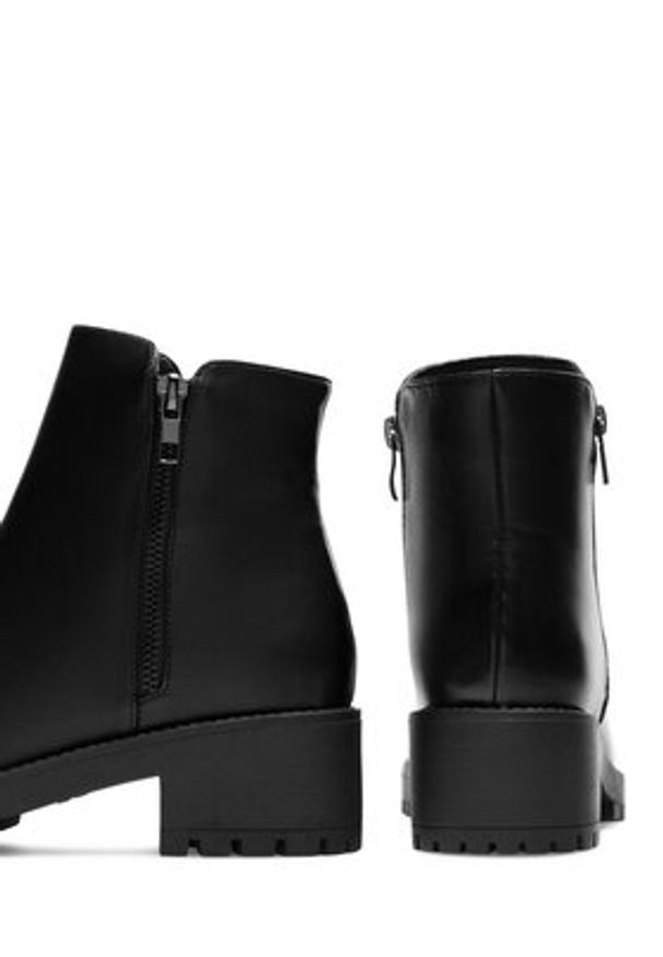 Jenny - JENNY Botki JILL HY12618-3 Czarny. Kolor: czarny. Materiał: materiał