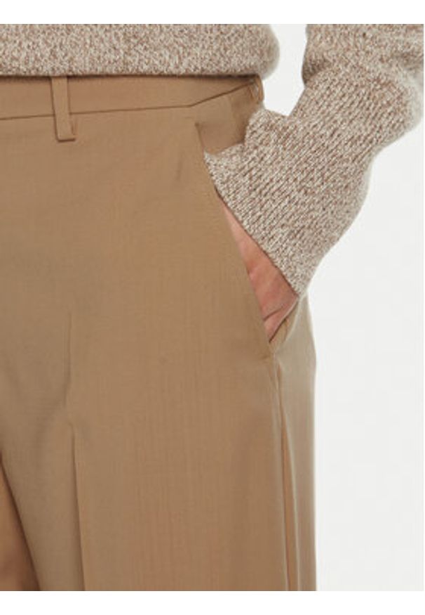 Weekend Max Mara Spodnie palazzo Visivo 2515131041 Beżowy Wide Leg. Kolor: beżowy. Materiał: wełna