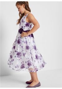 Sukienka dziewczęca na uroczyste okazje bonprix bez - ciemny lila. Kolor: fioletowy. Wzór: nadruk, aplikacja #4
