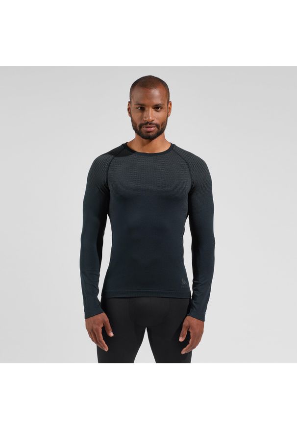 Bluza termoaktywna męska Odlo Performance Light Eco BL Top Crew Neck LS. Kolor: szary, wielokolorowy, czarny. Sezon: zima. Sport: narciarstwo
