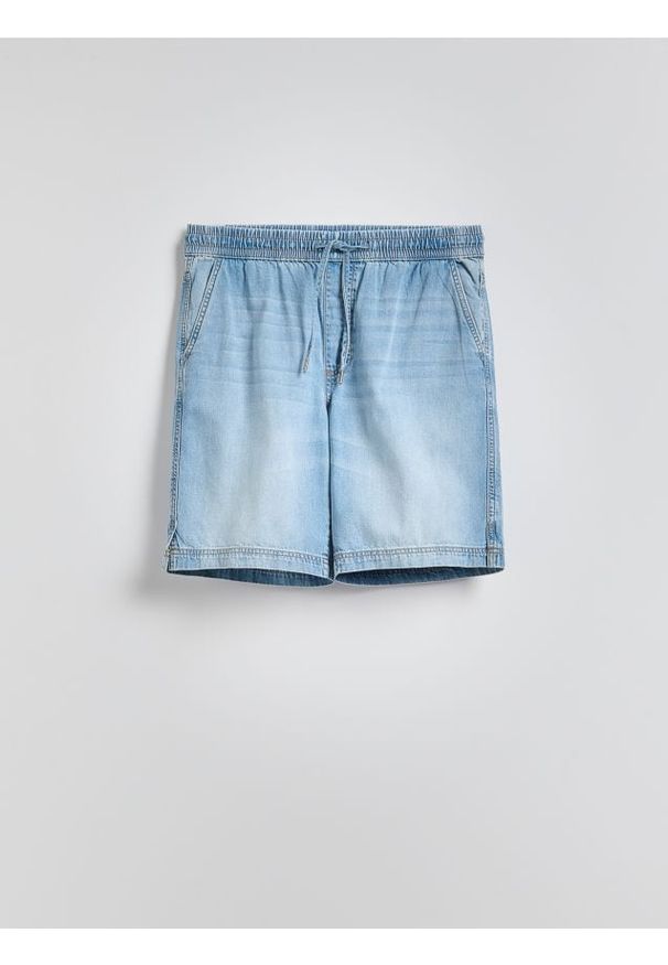 Reserved - Jeansowe szorty jogger - niebieski. Kolor: niebieski. Materiał: jeans