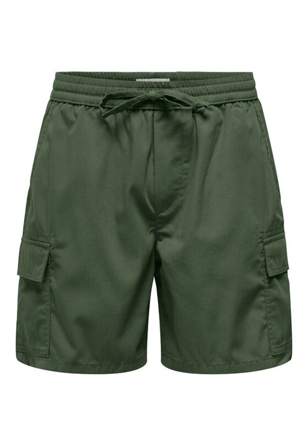 Only & Sons Szorty sportowe Kal 22034462 Zielony Slim Fit. Kolor: zielony. Materiał: syntetyk, bawełna. Styl: sportowy