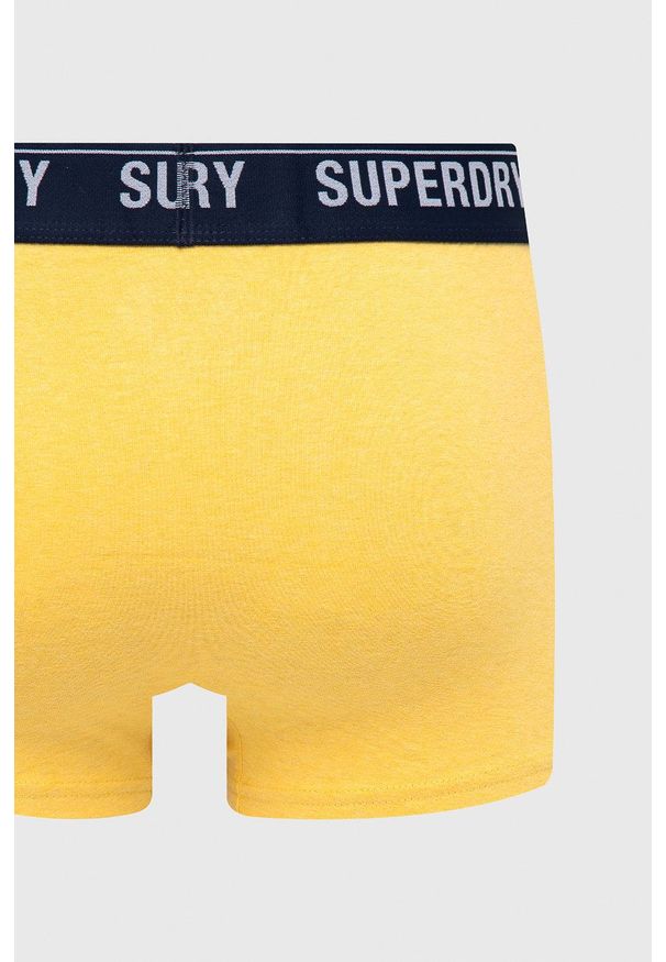 Superdry bokserki (2-pack) męskie kolor żółty. Kolor: żółty. Materiał: bawełna