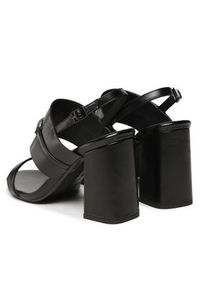 Calvin Klein Sandały Block Hl Sandal HW0HW01612 Czarny. Kolor: czarny. Materiał: skóra