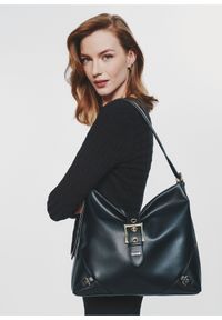 Ochnik - Czarna torebka shopper damska. Kolor: czarny. Materiał: skórzane. Styl: casual, klasyczny, elegancki