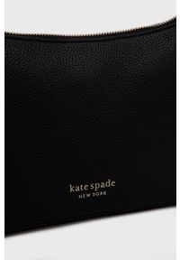 Kate Spade torebka skórzana kolor czarny. Kolor: czarny. Materiał: skórzane. Rodzaj torebki: na ramię #4