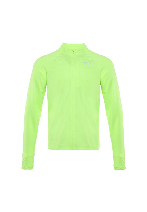 Puma - Kurtka do biegania damska PUMA Run Gridfleece. Kolor: zielony. Sport: bieganie