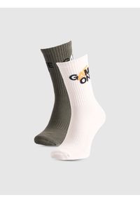 4f - 4F Skarpety casual za kostkę (2-pack) męskie - multikolor 43-46. Kolor: wielokolorowy. Materiał: bawełna