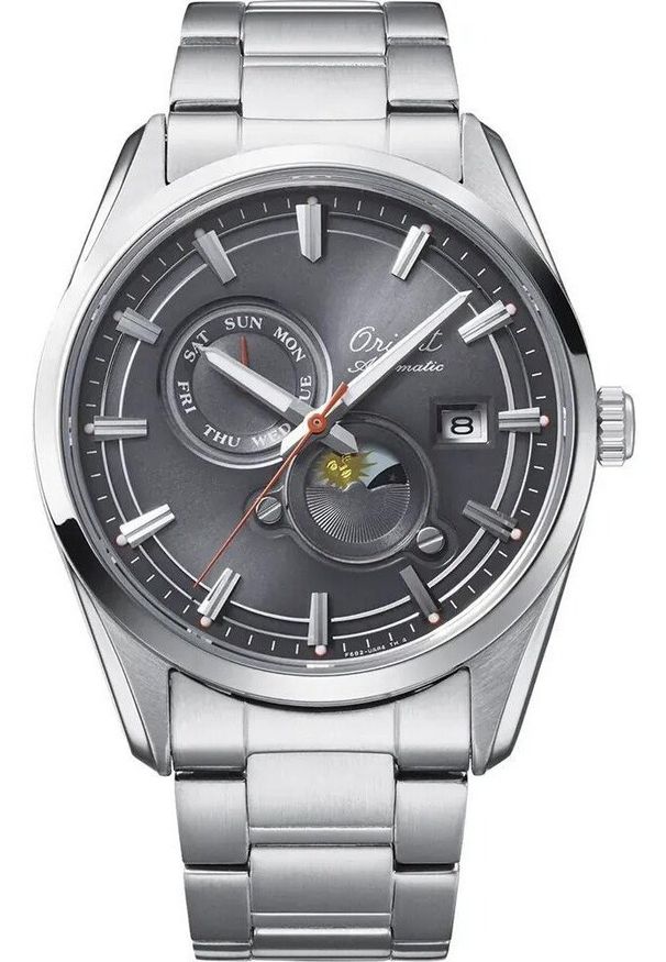 orient - Zegarek męski Orient RA-AK0311N30B srebrny. Kolor: srebrny