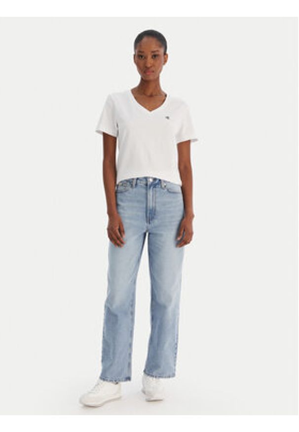 Calvin Klein Jeans T-Shirt Ss Monogram Vnk LV047B205G Biały Regular Fit. Kolor: biały. Materiał: bawełna