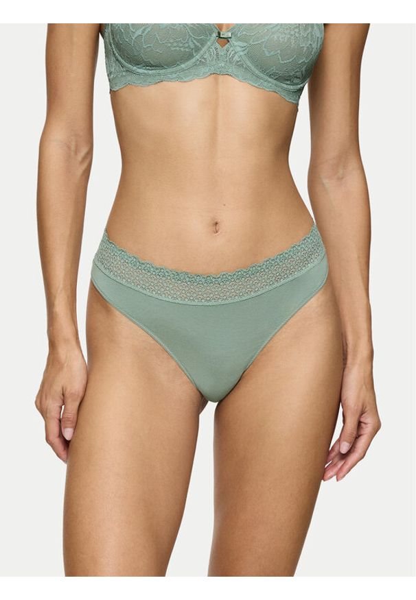 Triumph Stringi Feel Of Modal 10219764 Zielony. Kolor: zielony