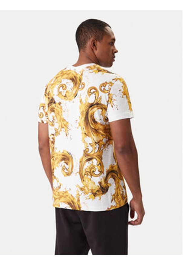 Versace Jeans Couture T-Shirt 80GAH6S0 JS543 Biały Regular Fit. Kolor: biały. Materiał: bawełna