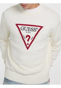 Guess Jeans Sweter 172999 Biały Classic Fit. Kolor: biały