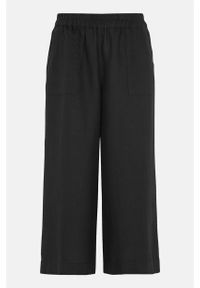 Cellbes - Lniane spodnie typu culotte. Kolor: czarny. Materiał: len