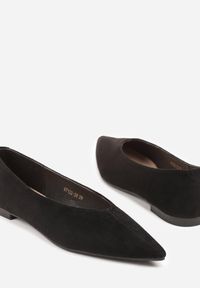 Born2be - Czarne Balerinki Vices ze Szpiczastym Noskiem Cariette. Okazja: na co dzień. Nosek buta: szpiczasty. Kolor: czarny. Styl: wizytowy, casual, elegancki #4