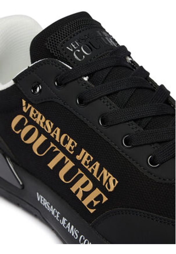 Versace Jeans Couture Sneakersy 80YA3SA5 Czarny. Kolor: czarny. Materiał: materiał