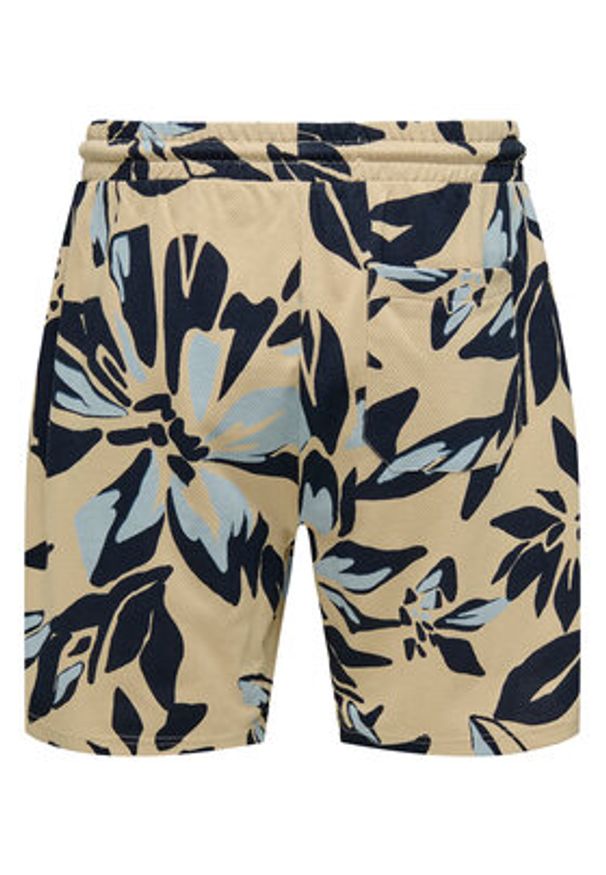Only & Sons Szorty materiałowe Piero 22034086 Beżowy Relaxed Fit. Kolor: beżowy. Materiał: bawełna