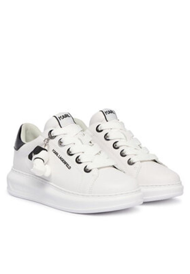 Karl Lagerfeld - KARL LAGERFELD Sneakersy Kapri KL62536C Biały. Kolor: biały. Materiał: skóra