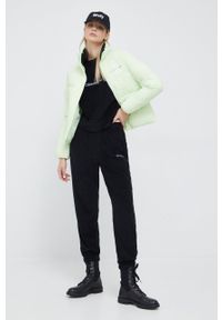 Calvin Klein Jeans kurtka J20J219007.9BYY damska kolor zielony zimowa. Okazja: na co dzień. Kolor: zielony. Materiał: poliester, włókno, materiał. Wzór: gładki. Sezon: zima. Styl: casual #2