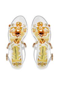 DOLCE & GABBANA - Dolce&Gabbana Sandały CQ0601 AT848 Biały. Kolor: biały. Materiał: skóra #3