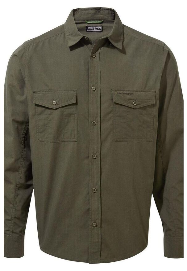CRAGHOPPERS - Koszula turystyczna męska Craghoppers Kiwi LS Shirt. Kolor: zielony