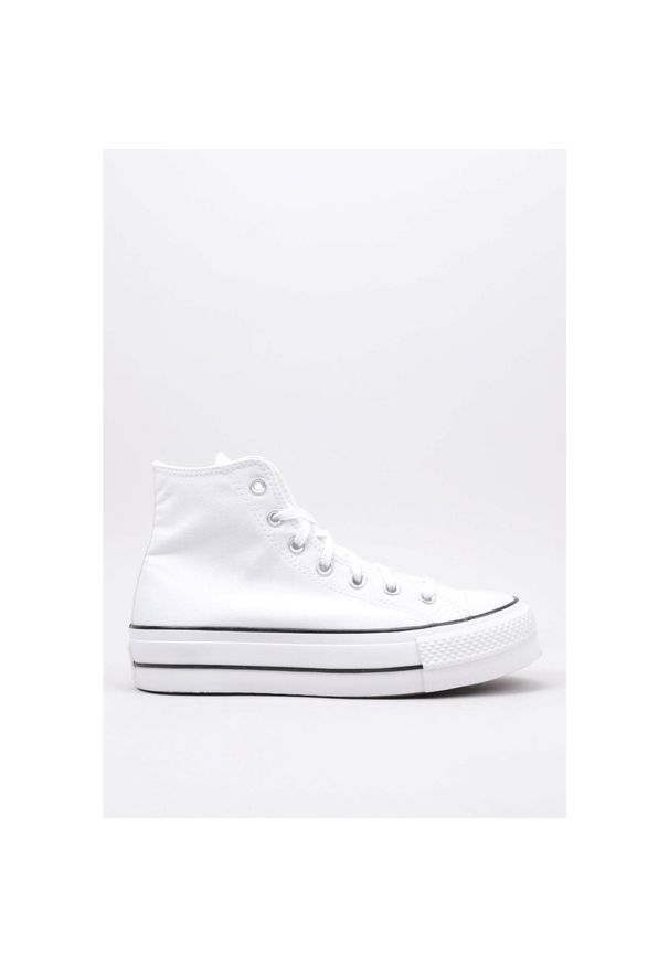 Trampki damskie Converse Chuck Taylor All Star Lift Hi. Okazja: na co dzień. Kolor: czarny, biały, wielokolorowy. Materiał: tkanina. Obcas: na platformie. Model: Converse All Star