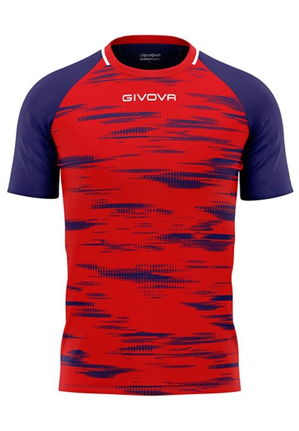 Givova Pixel Sport T-shirt Czerwono-Niebieski 2XL - Oddychający i Elastyczny. Kolor: czerwony, niebieski, wielokolorowy. Materiał: poliester. Sport: piłka nożna