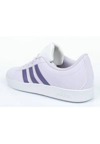 Buty sportowe Adidas Vi Court W EG2004 białe fioletowe. Kolor: wielokolorowy, fioletowy, biały. Materiał: materiał, guma, syntetyk. Szerokość cholewki: normalna
