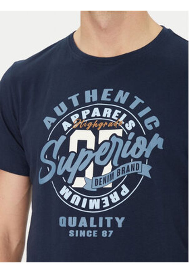 Blend T-Shirt 20717758 Granatowy Regular Fit. Kolor: niebieski. Materiał: bawełna