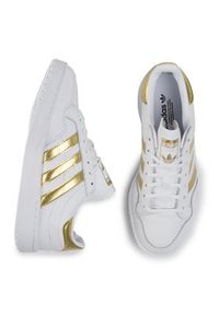 Adidas - adidas Sneakersy Team Court W EF6058 Biały. Kolor: biały. Materiał: skóra