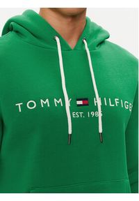 TOMMY HILFIGER - Tommy Hilfiger Bluza Logo MW0MW11599 Zielony Regular Fit. Kolor: zielony. Materiał: bawełna