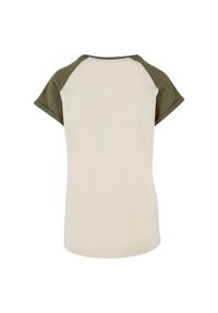 Urban Classics - T-shirt Damski Kontrastowy Raglanowy. Kolor: biały, wielokolorowy, zielony. Długość rękawa: raglanowy rękaw