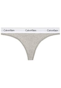 Calvin Klein Underwear Stringi 0000F3786E Szary. Kolor: szary. Materiał: bawełna