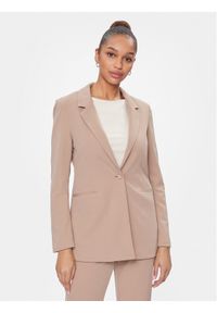 Vero Moda Marynarka Sara 10299864 Beżowy Slim Fit. Kolor: beżowy. Materiał: syntetyk #1