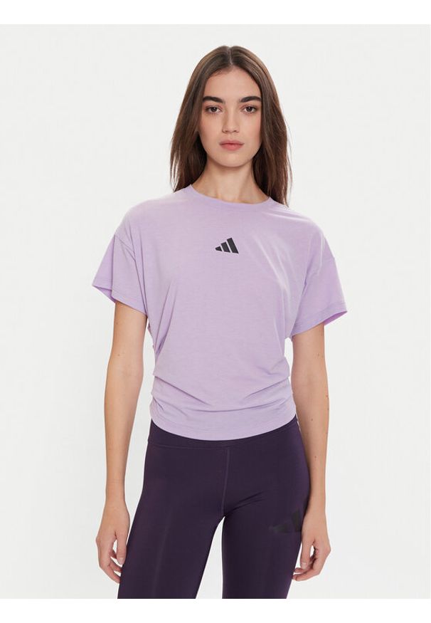 Adidas - adidas T-Shirt Power JX1191 Fioletowy Regular Fit. Kolor: fioletowy. Materiał: syntetyk