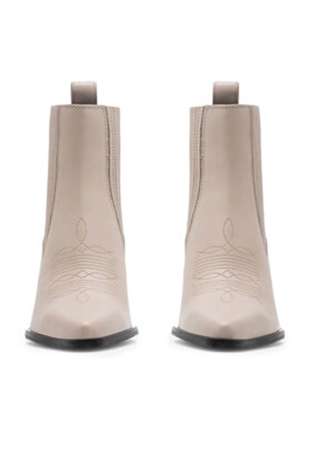 Badura Botki COIMBRA-110432 Biały. Kolor: biały. Materiał: skóra