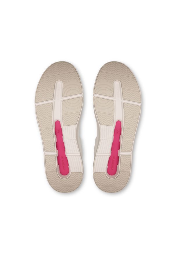 On - ON The Roger Advantage White | Pink Sneakersy damskie. Okazja: na spacer, na co dzień. Kolor: biały. Materiał: skóra. Szerokość cholewki: normalna. Sport: tenis, turystyka piesza