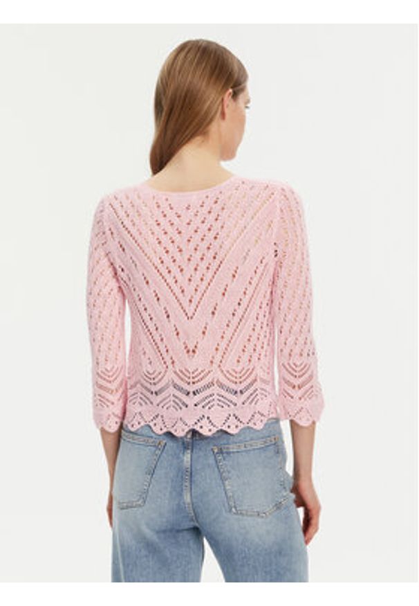JDY Sweter New Sun 15212788 Różowy Regular Fit. Kolor: różowy. Materiał: syntetyk