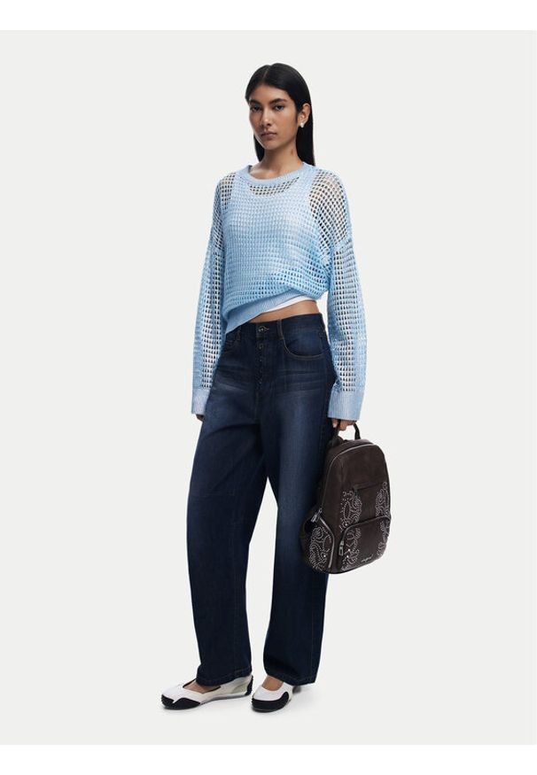 Desigual Plecak Poker Face Chest 25WAKP22 Brązowy. Kolor: brązowy. Materiał: skóra