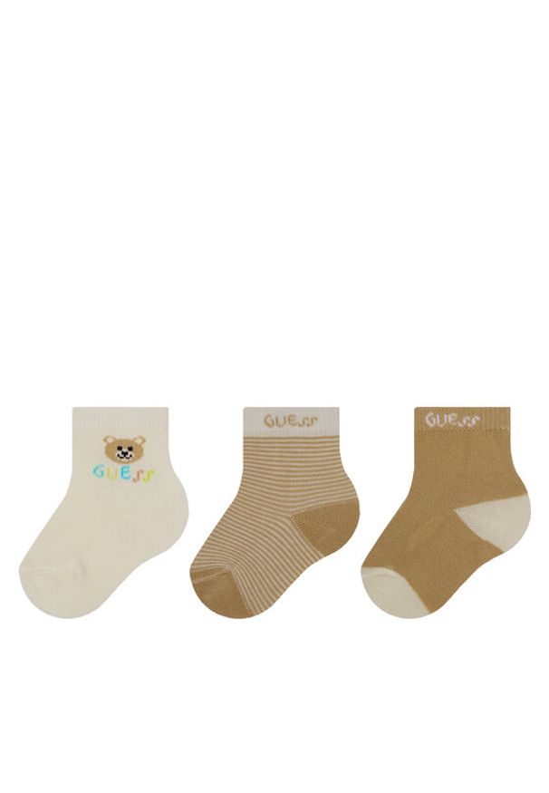 Guess Skarpety długie H4YZ07 Z3G10 Beżowy. Kolor: beżowy. Materiał: bawełna